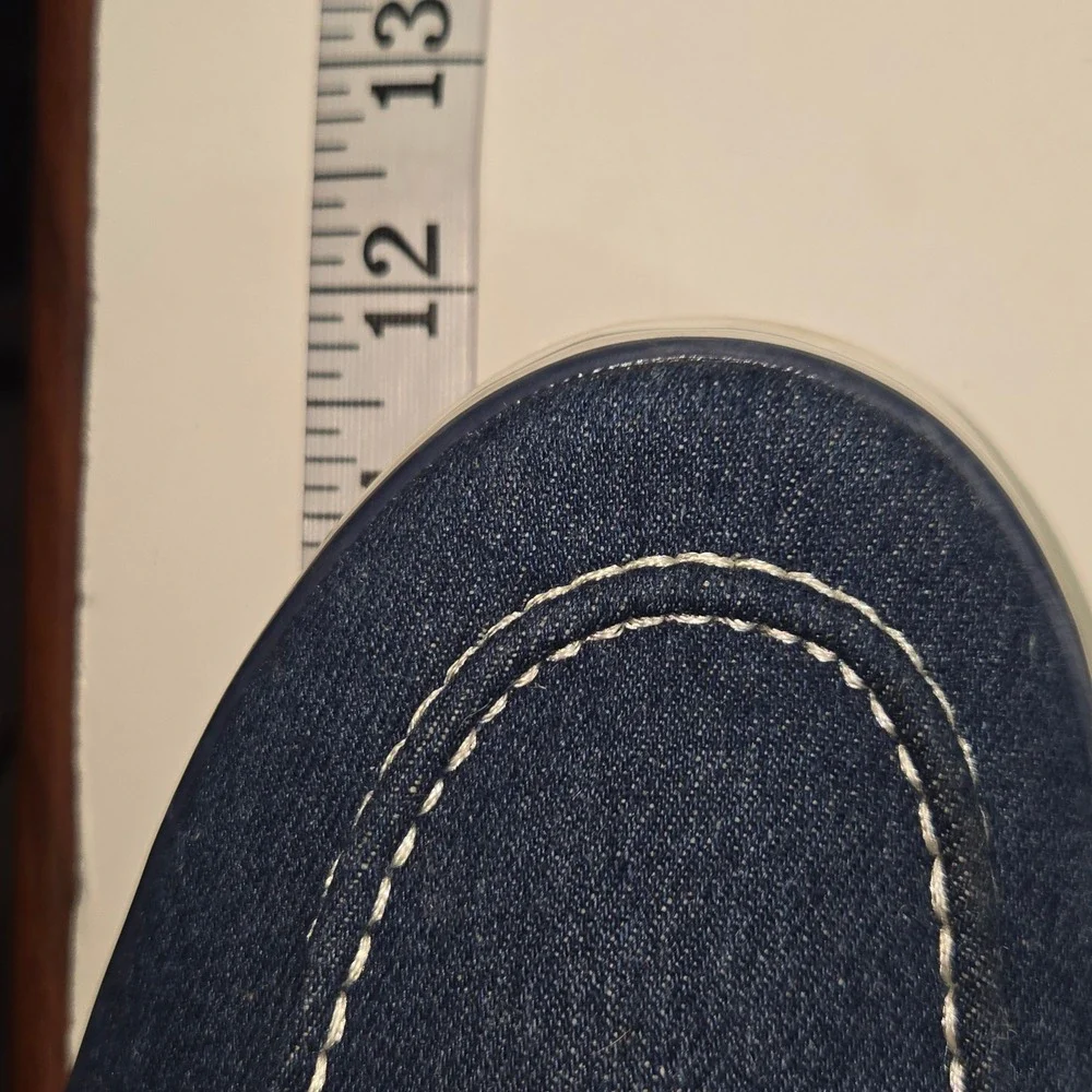 Nautica Galley Mens Denim Boat Shoes Navy Blue Textile‎ Sneakers Size 11 JMJH